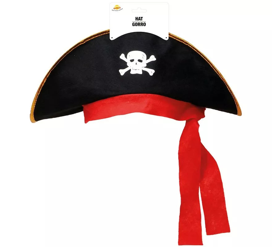 Translation missing: es.Gorro o Sombrero de Pirata negro con Calavera