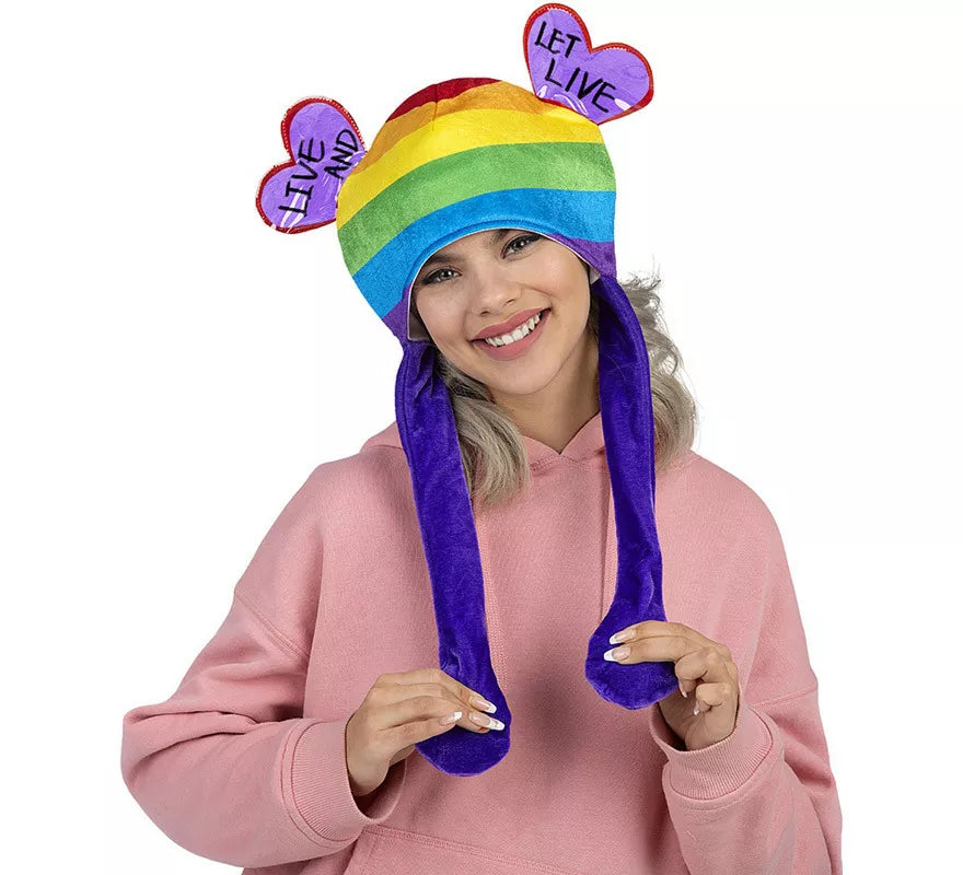 Gorro Orejas Arcoíris con movimiento