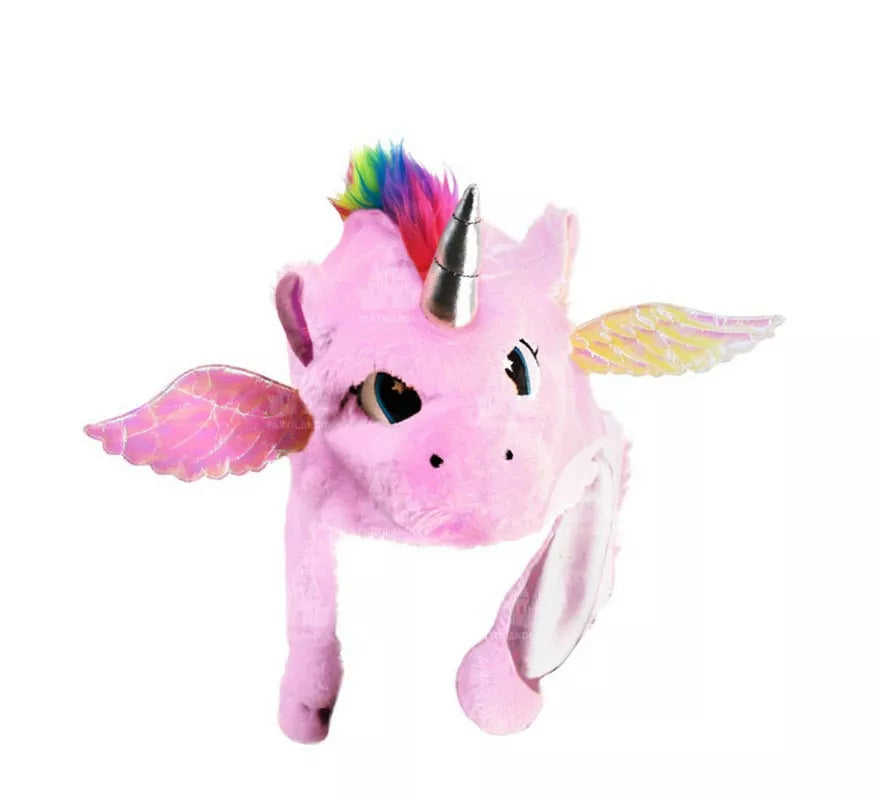 Translation missing: es.Gorro Peluche Unicornio rosa