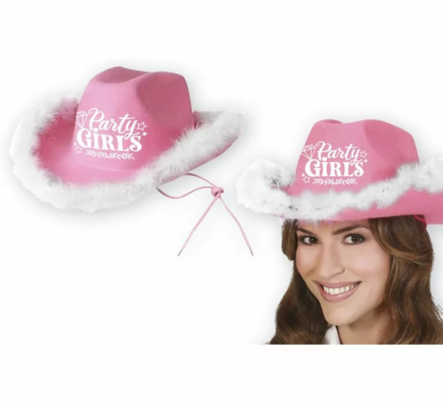 Translation missing: es.Gorro Vaquero Party Girls rosa adulto