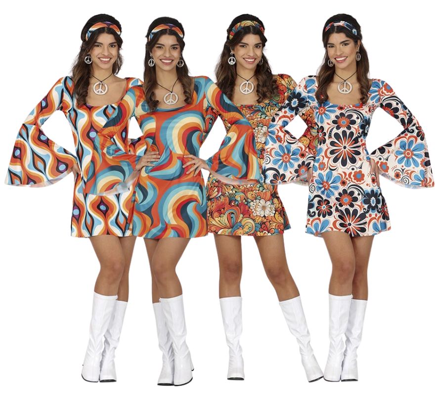 Grupo con vestidos hippies