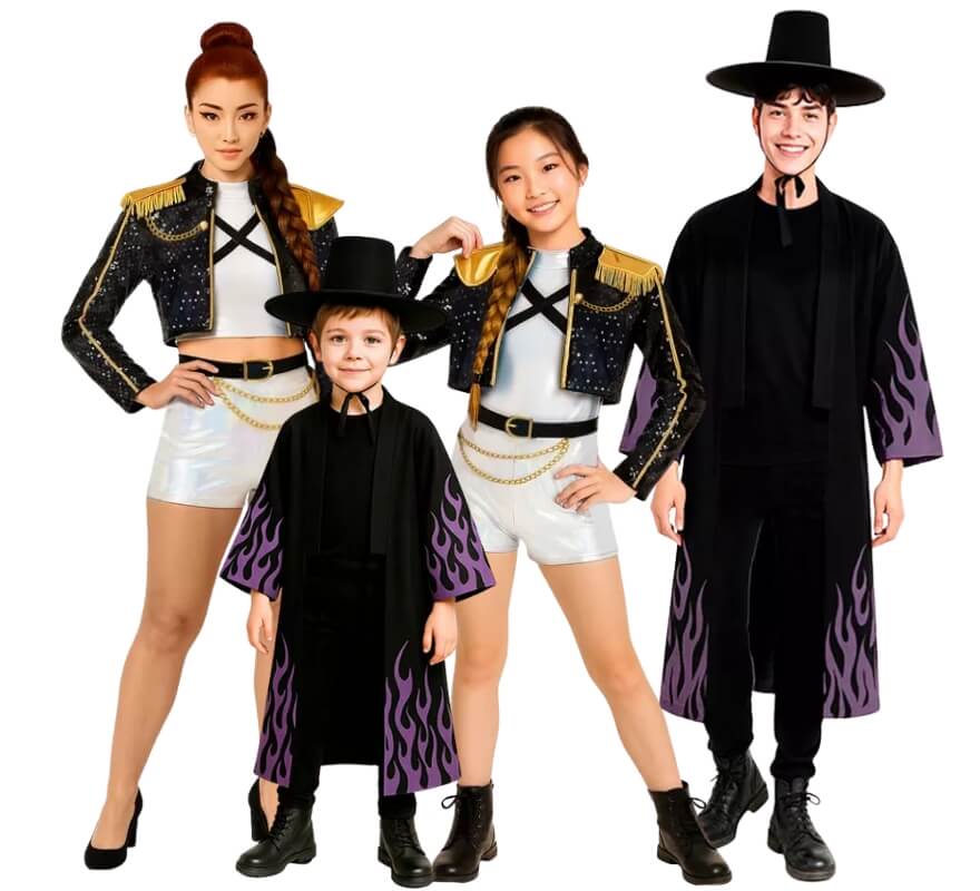 Grupo de cantante K-pop y demonios