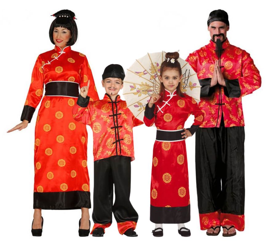 Grupo de chinos con estampado
