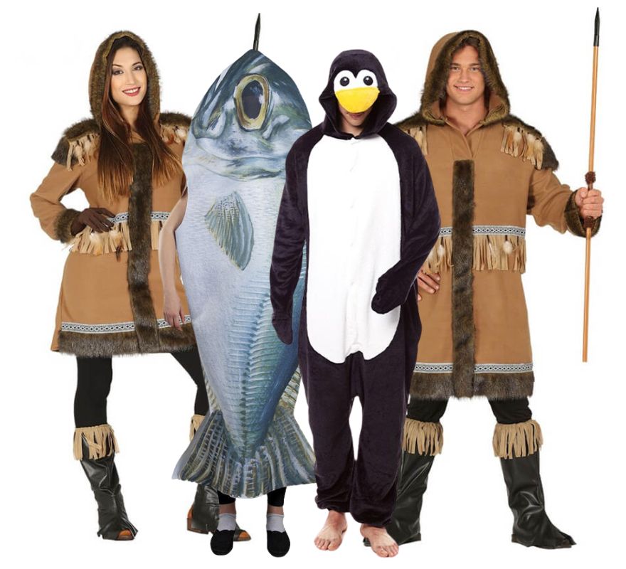 Grupo de Esquimales de caza