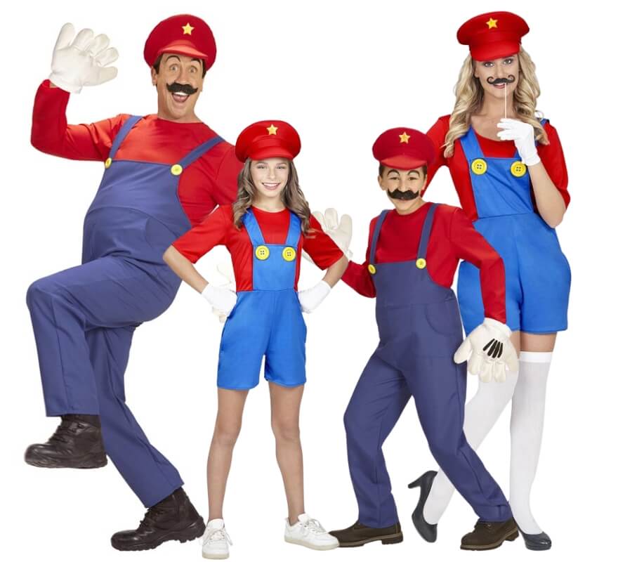 Grupo de fontaneros italianos rojos