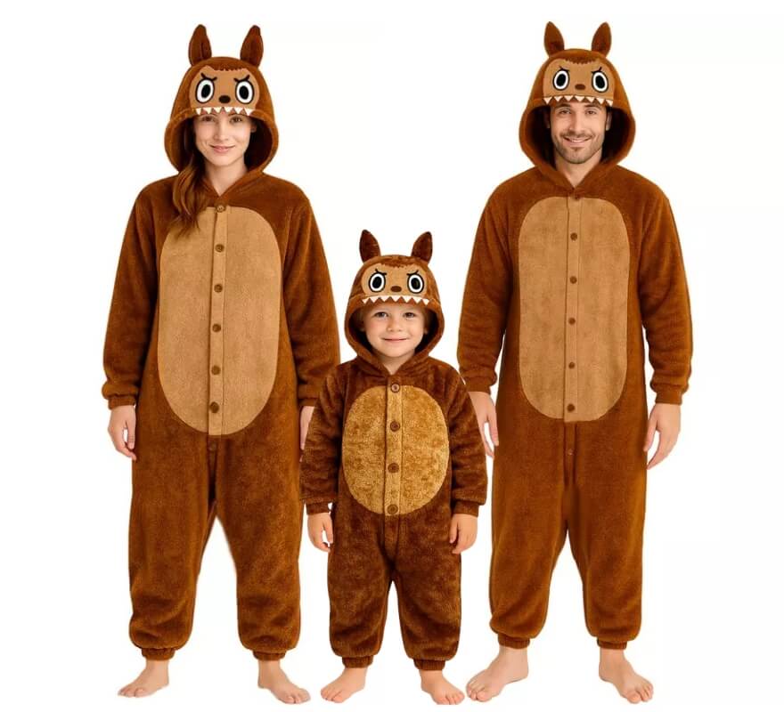 Grupo de Lulús marrones en familia