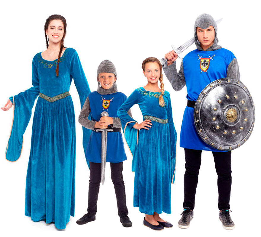 Grupo de medievales azules