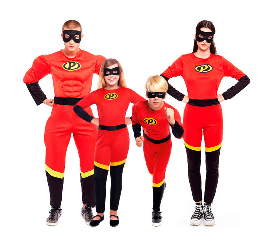 Grupo de superhéroes rojos