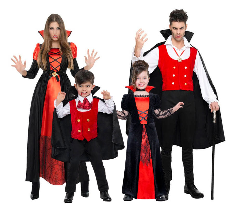 Grupo de vampiros de cuento