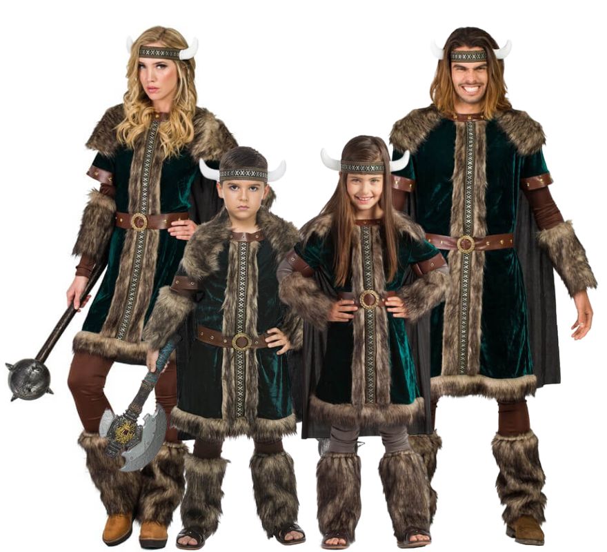 Grupo de vikingos verdes