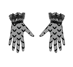 Guantes Calados negros de Murciélagos de 22 cm