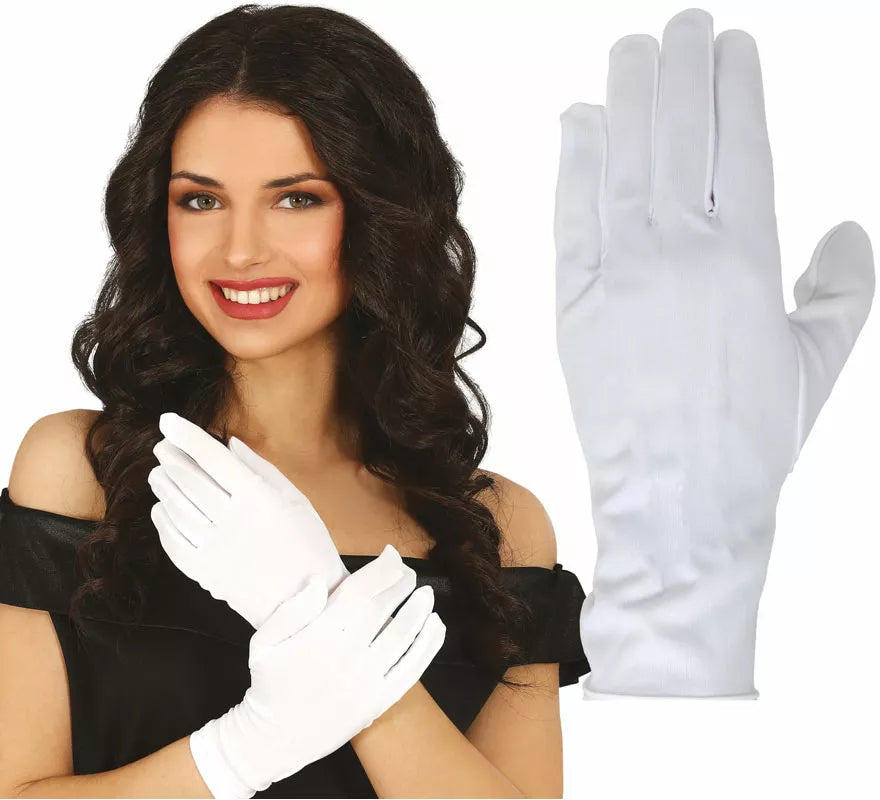 Translation missing: es.Guantes con Botón blancos de 24 cm