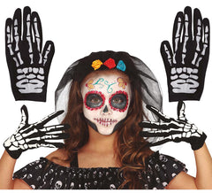 Guantes con Huesos de Esqueletos Infantiles