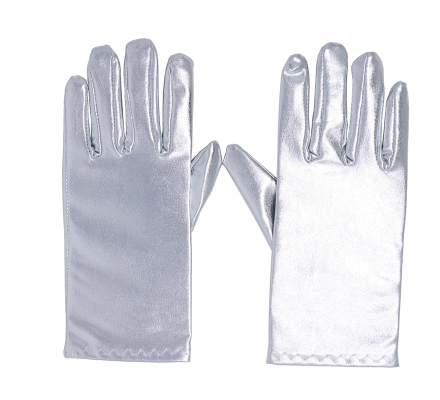 Translation missing: es.Guantes cortos color plata 22 cm