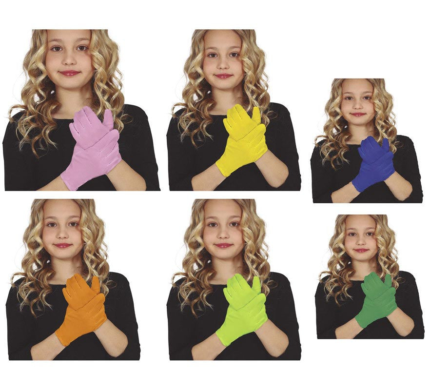 Translation missing: es.Guantes Cortos Infantiles en varios colores mate de 19 cm