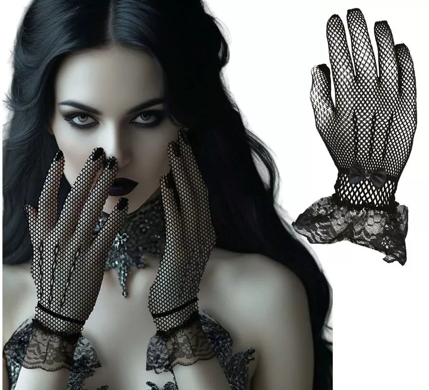 Translation missing: es.Guantes de Encaje negros adultos