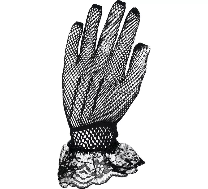 Translation missing: es.Guantes de Encaje negros adultos