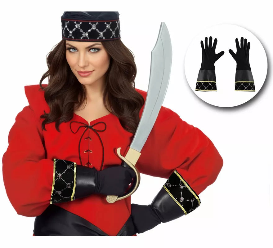 Translation missing: es.Guantes de Pirata Bucanero para adultos