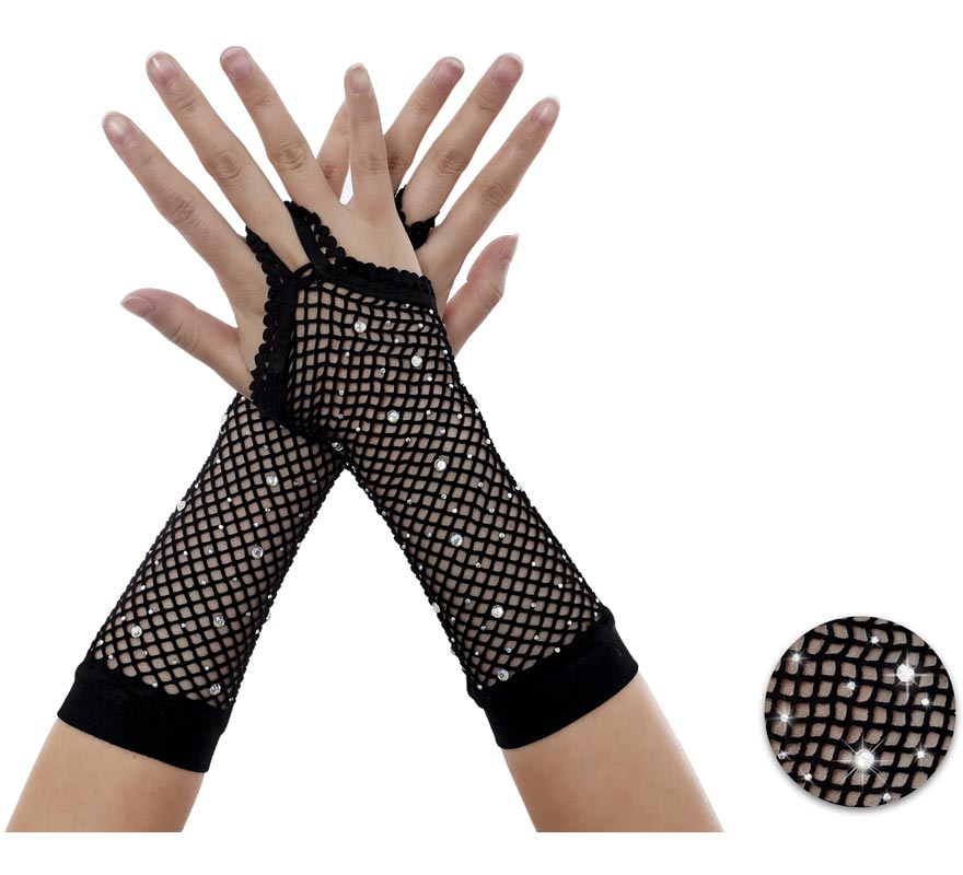 Translation missing: es.Guantes de Red Largos con Brillito sin dedos