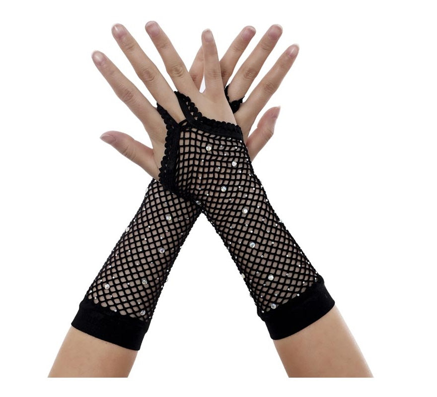 Translation missing: es.Guantes de Red Largos con Brillito sin dedos