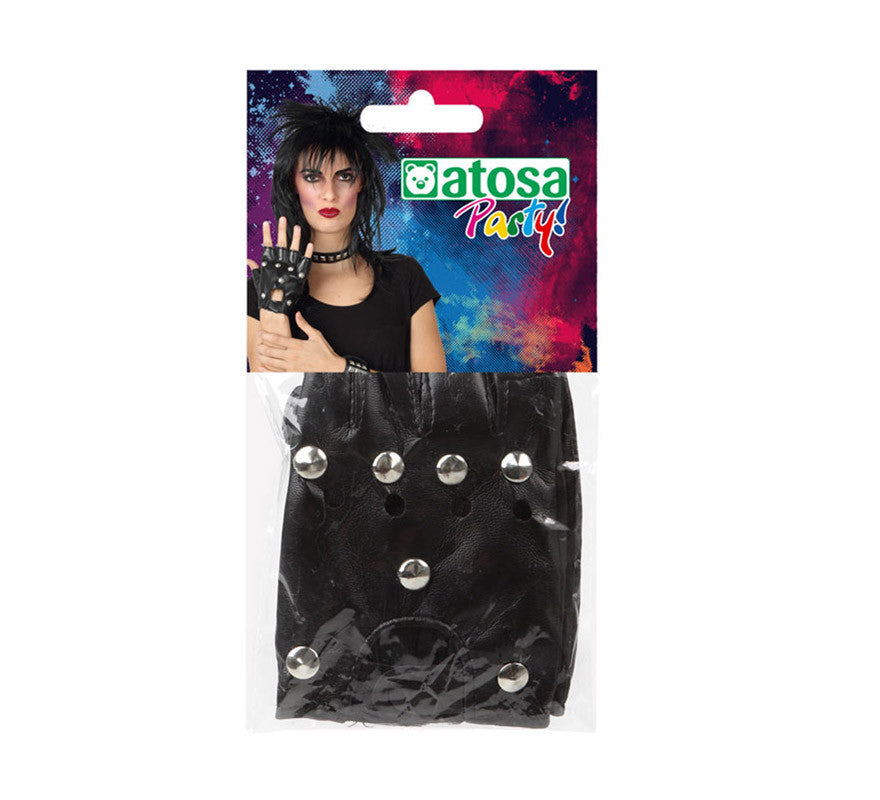 Translation missing: es.Guantes de Rockero Negro con Parches