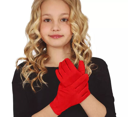 Guantes infantiles rojos