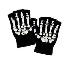 Guantes Mitones de Esqueleto de Lana