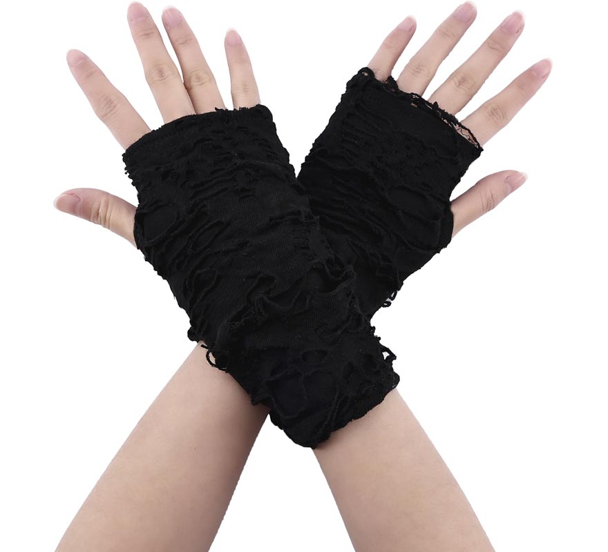 Translation missing: es.Guantes Rasgado negro sin dedos