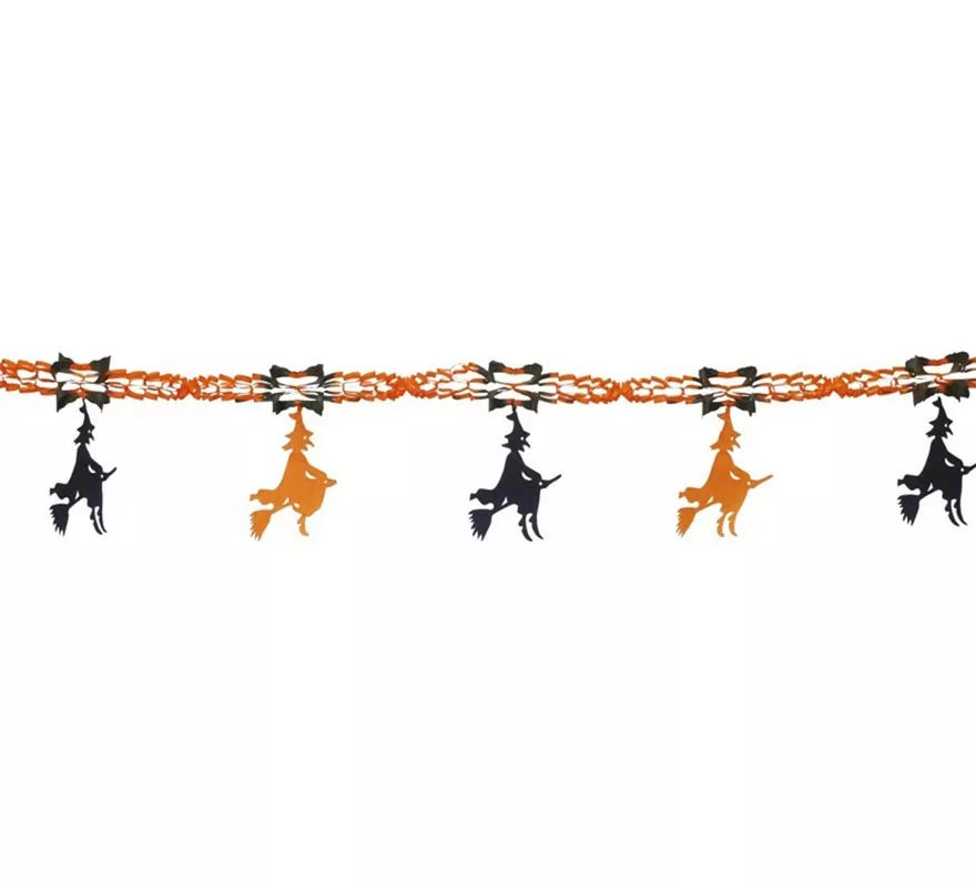 Guirnalda Brujas de 33 x 200 cm. para Halloween
