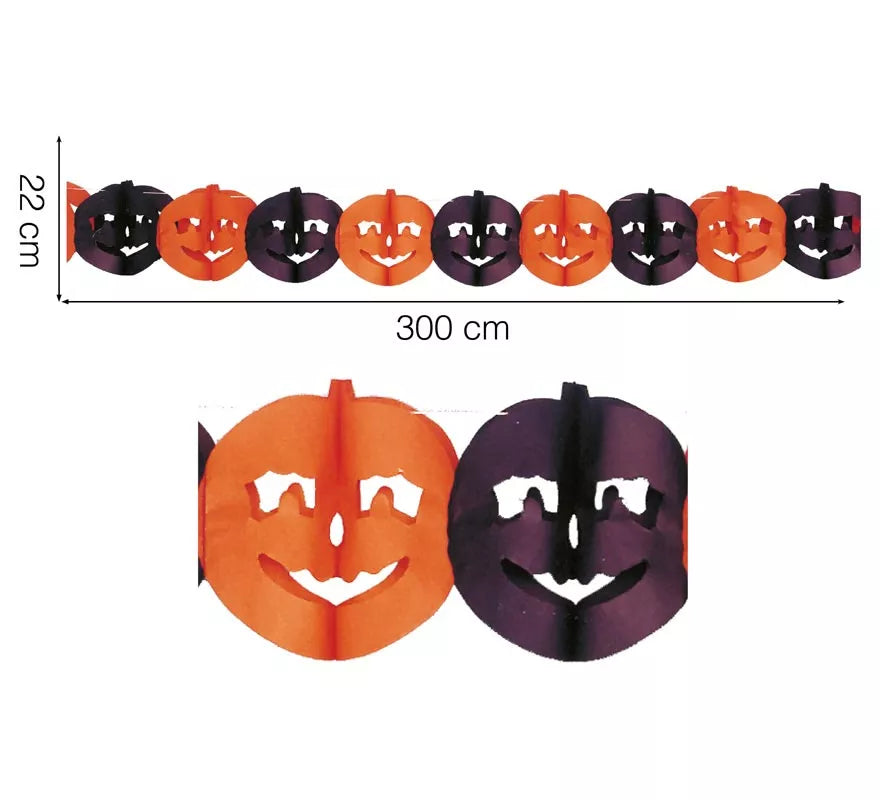 Translation missing: es.Guirnalda Calabazas de 22 x 300 cm. para Halloween