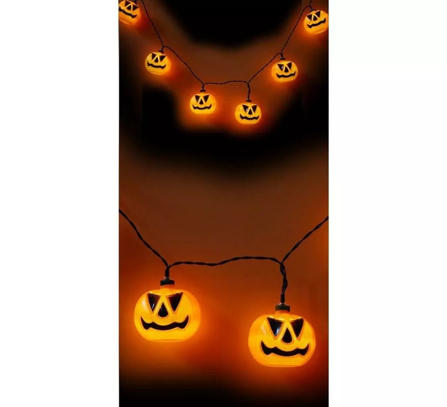Translation missing: es.Guirnalda de 10 Calabazas iluminación LED de 150 cm