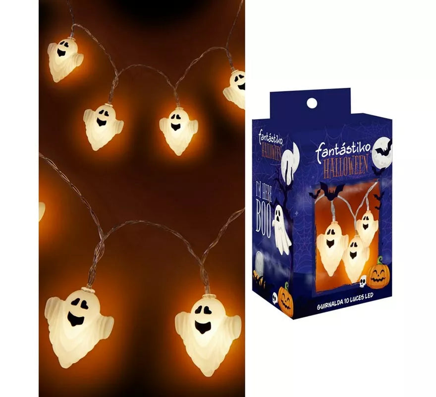 Guirnalda de 10 Fantasmas iluminación LED de 150 cm