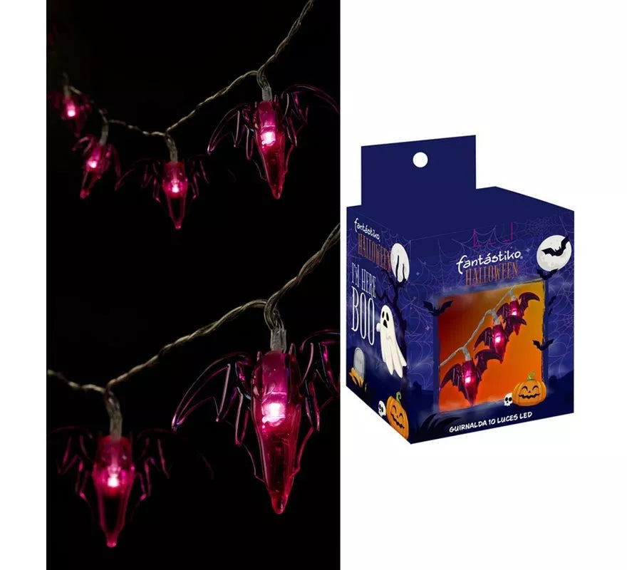 Translation missing: es.Guirnalda de 10 Murciélagos iluminación LED de 150 cm