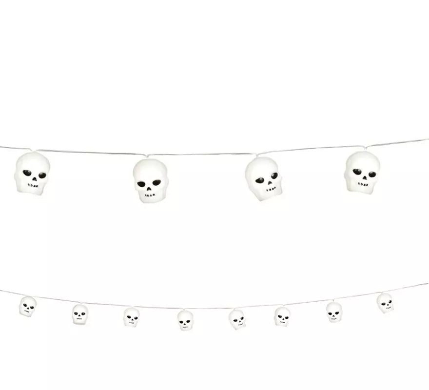 Translation missing: es.Guirnalda de 12 Calaveras con Luz 180 Cm