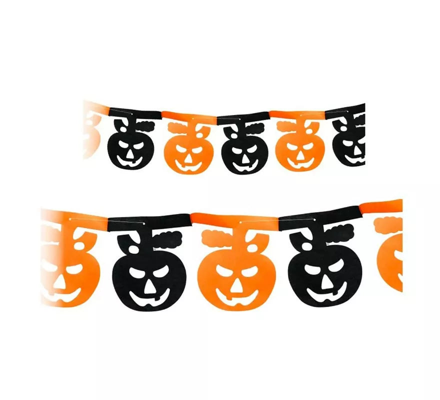 Translation missing: es.Guirnalda de Calabaza negro y naranja de 3 m