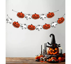 Guirnalda de Calabazas y fantasmas de 3 m