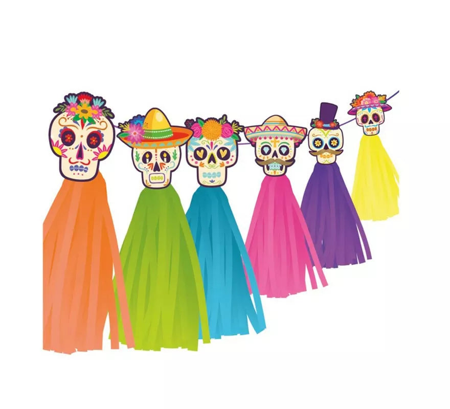 Translation missing: es.Guirnalda de Día de los Muertos con flecos de 2 m