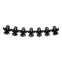 Guirnalda de Fantasmas negros de 3 mts