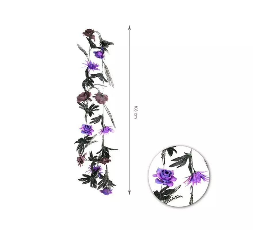 Translation missing: es.Guirnalda de Flores Violetas de 2,15 mts