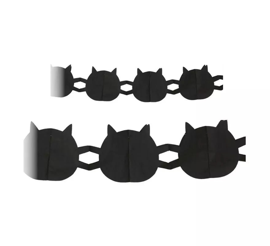 Translation missing: es.Guirnalda de Gato negro Halloween de 3 m