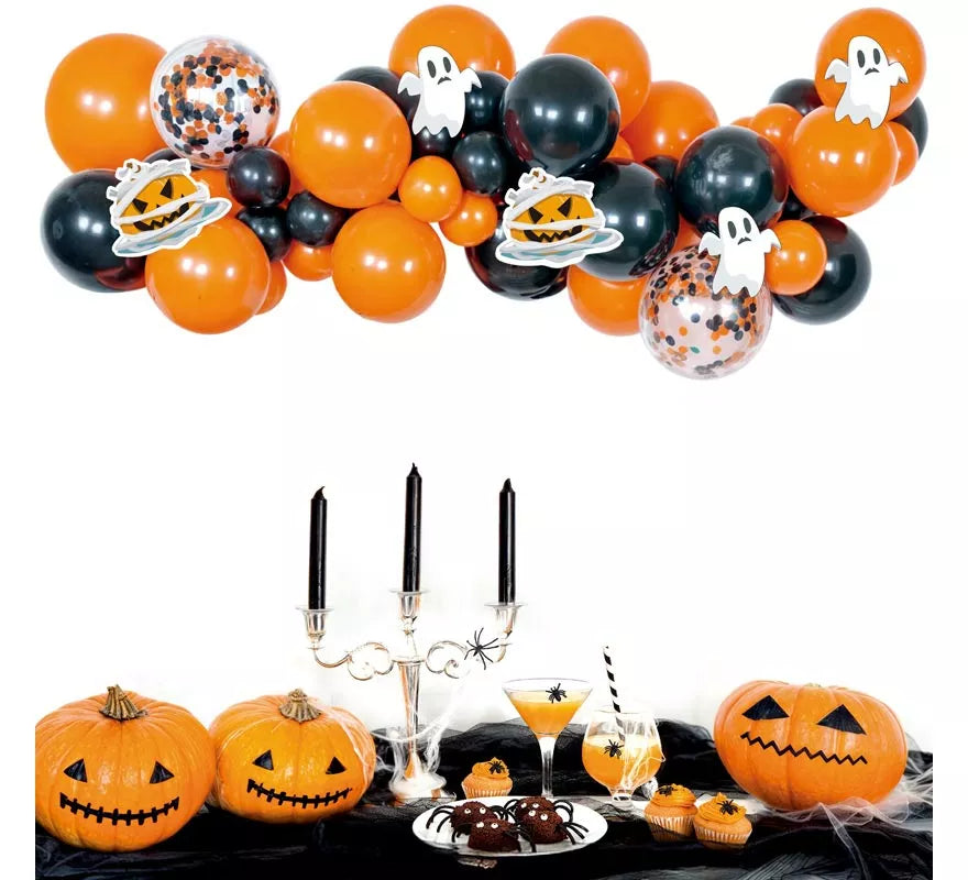 Guirnalda de Globos Sticker Halloween 45 Piezas