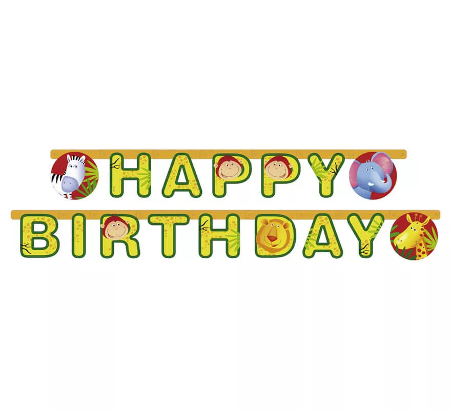 Translation missing: es.Guirnalda de Happy Birthday de Safari