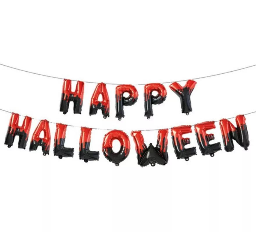 Translation missing: es.Guirnalda de letras de Globos Foil Happy Halloween