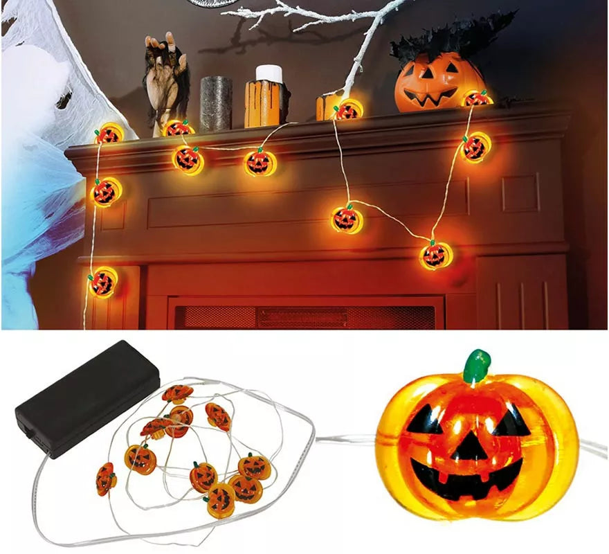 Translation missing: es.Guirnalda Hilo de Calabazas a Pilas 10 Leds