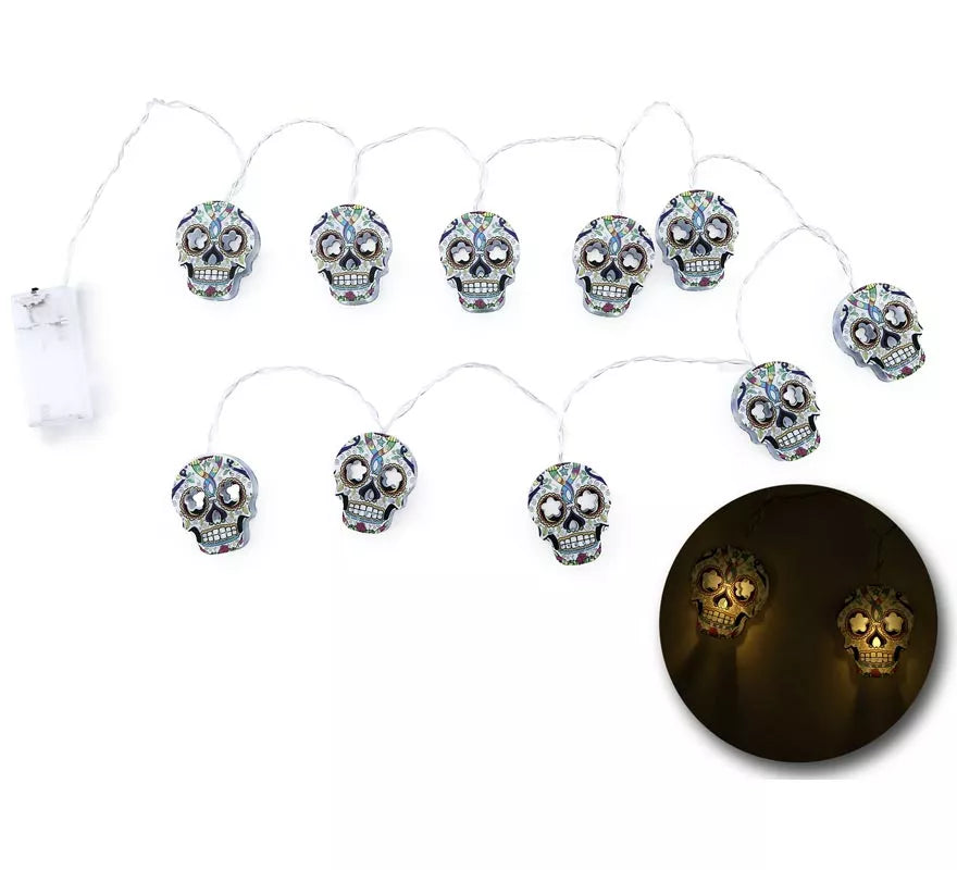 Translation missing: es.Guirnalda Led Calaveras Día de los Muertos de 150 cm