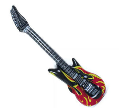 Guitarra de Rockero llamas hinchable de 90 cm