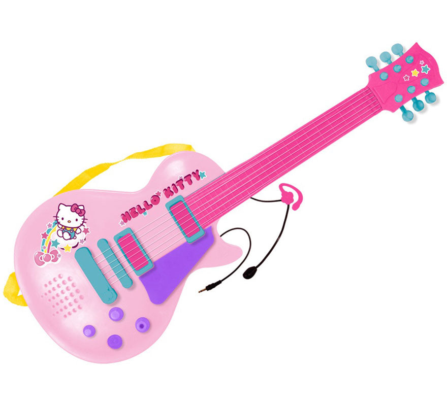 Translation missing: es.Guitarra Electrónica con Micrófono Hello Kitty