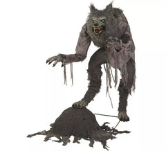 Hombre Lobo gris con luz y movimiento de 1,5 m