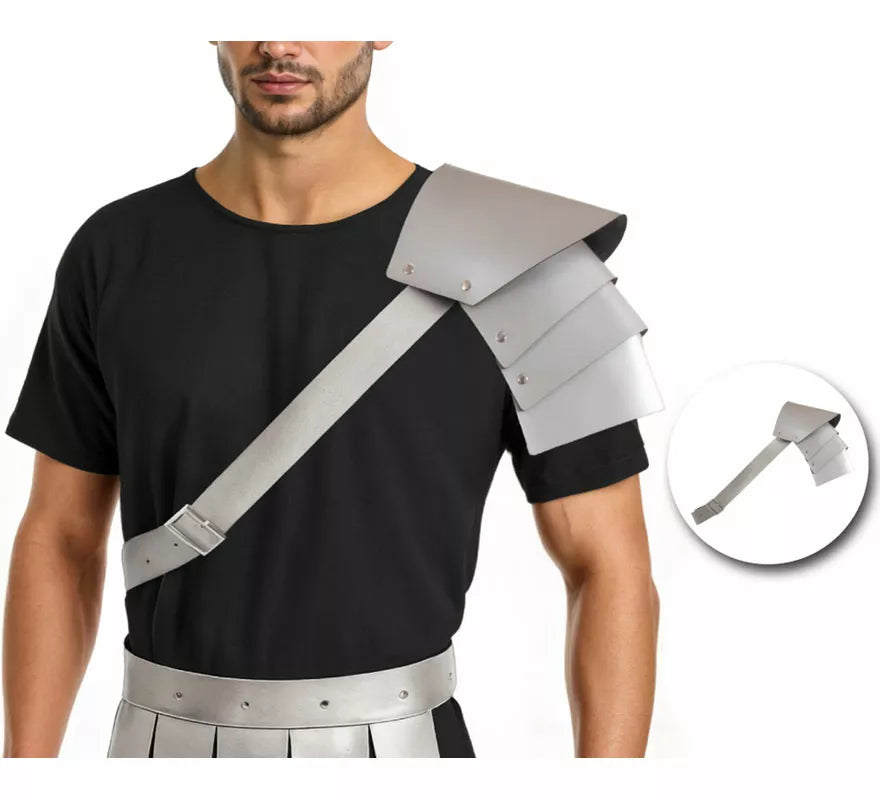 Translation missing: es.Hombrera de Gladiador plateada de 75x25 cm