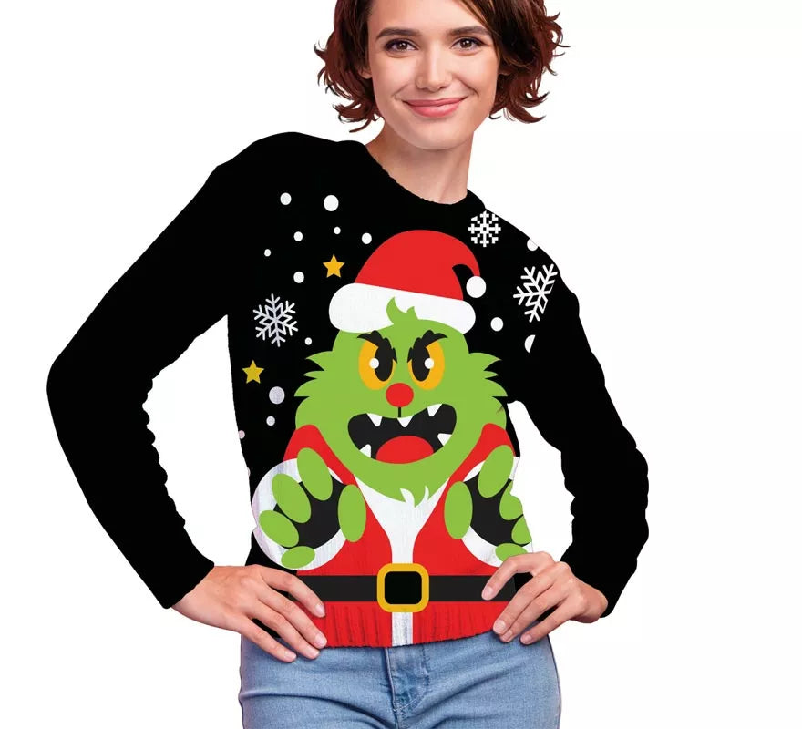 Jersey de Duende Gruñón de Navidad para mujer